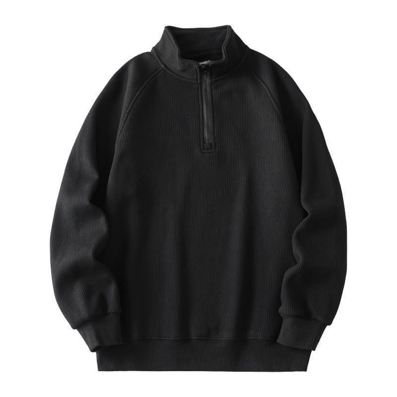 LovelyRLovely LovelyRLovely Men's Stand-collar Fleece Black / 2XL LovelyRLovely Men's Stand-collar Fleece Sweatshirt