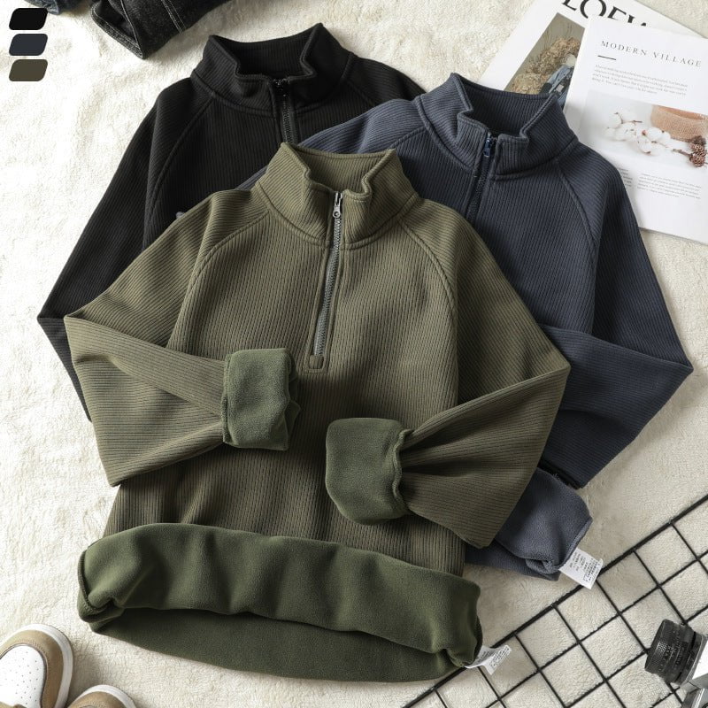 LovelyRLovely LovelyRLovely Men's Stand-collar Fleece LovelyRLovely Men's Stand-collar Fleece Sweatshirt