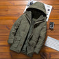 LovelyRLovely LovelyRLovely Men's Thick Multi-Pocket H Army Green / 3XL LovelyRLovely Men's Thick Multi-Pocket Hooded Coat