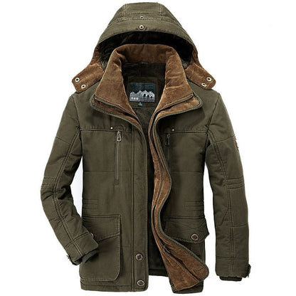 LovelyRLovely LovelyRLovely Men's Thick Multi-Pocket H Army Green / S LovelyRLovely Men's Thick Multi-Pocket Hooded Coat