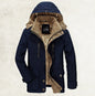 LovelyRLovely LovelyRLovely Men's Thick Multi-Pocket H Dark Blue / 3XL LovelyRLovely Men's Thick Multi-Pocket Hooded Coat