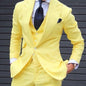 LovelyRLovely LovelyRLovely Men's Three-piece Wedding Yellow / 5XL LovelyRLovely Men's Three-piece Wedding Suit