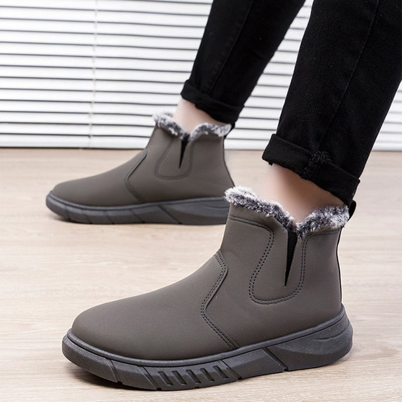 LovelyRLovely LovelyRLovely Men's V Cutout Plush Ankle LovelyRLovely Men's V Cutout Plush Ankle Boots