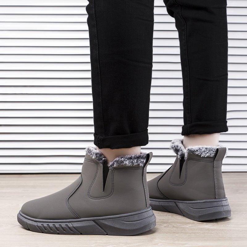 LovelyRLovely LovelyRLovely Men's V Cutout Plush Ankle LovelyRLovely Men's V Cutout Plush Ankle Boots