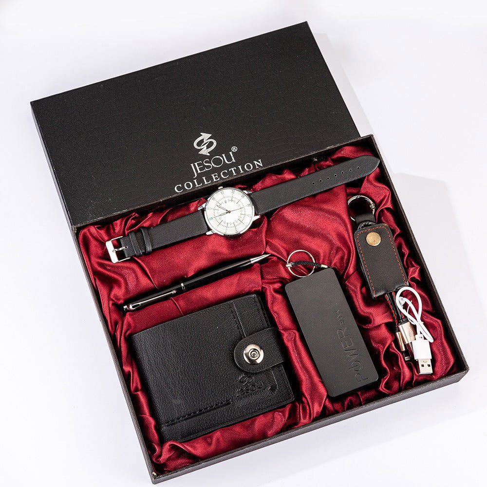 LovelyRLovely LovelyRLovely Men's Watch Gift Set Brown LovelyRLovely Men's Watch Gift Set