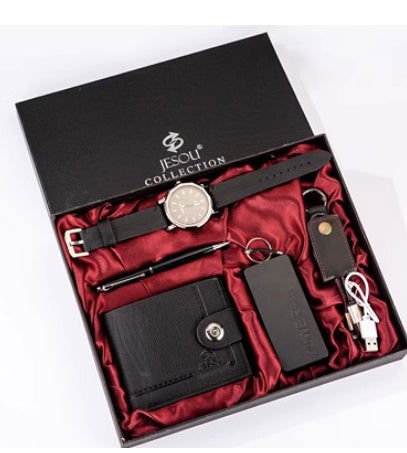 LovelyRLovely LovelyRLovely Men's Watch Gift Set Brown LovelyRLovely Men's Watch Gift Set