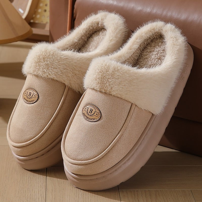 LovelyRLovely LovelyRLovely Men's Winter Plush Slipper Brown / 40to41 LovelyRLovely Men's Winter Plush Slippers