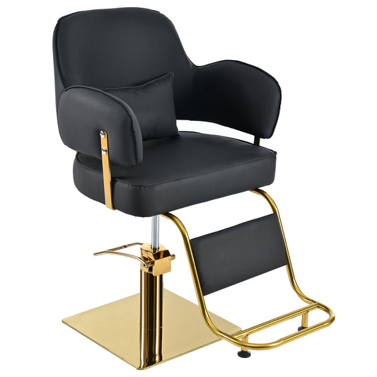 LovelyRLovely LovelyRLovely Metal Hairstyling Salon Ch Golden Black LovelyRLovely Metal Hairstyling Salon Chair