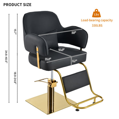 LovelyRLovely LovelyRLovely Metal Hairstyling Salon Ch Golden Black LovelyRLovely Metal Hairstyling Salon Chair