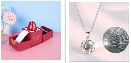 LovelyRLovely LovelyRLovely Metal Rose Necklace Gift B Set5 LovelyRLovely Metal Rose Necklace Gift Box Set