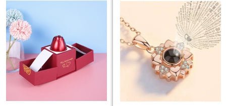 LovelyRLovely LovelyRLovely Metal Rose Necklace Gift B Set6 LovelyRLovely Metal Rose Necklace Gift Box Set