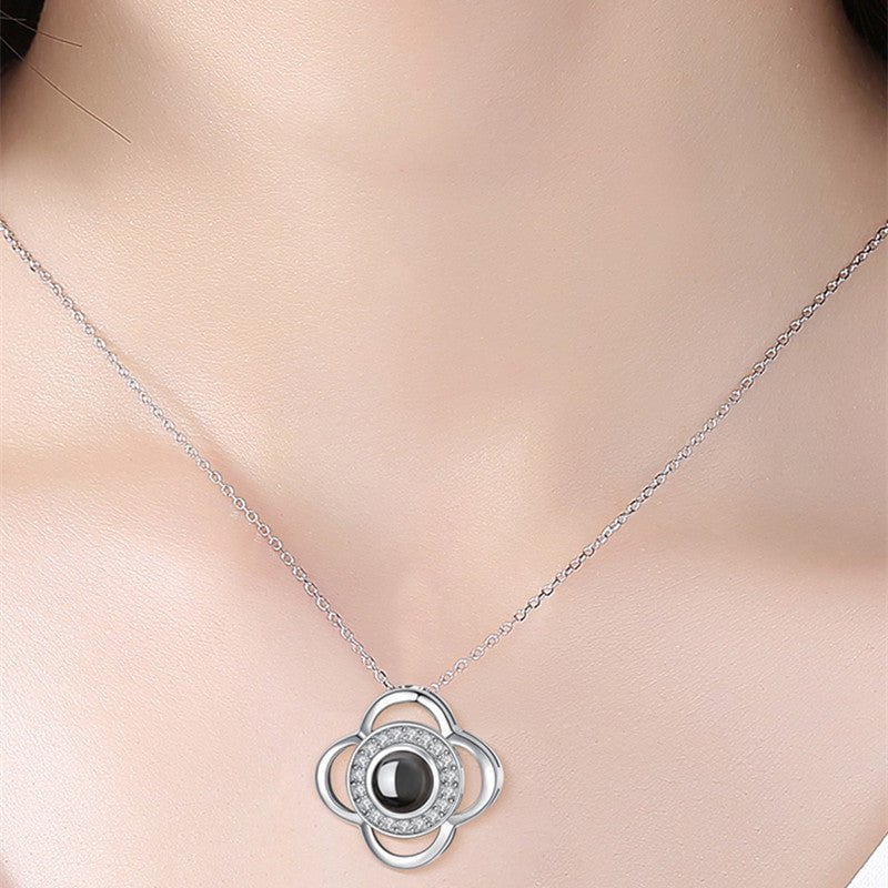 LovelyRLovely LovelyRLovely Metal Rose Necklace Gift B Silver C LovelyRLovely Metal Rose Necklace Gift Box Set