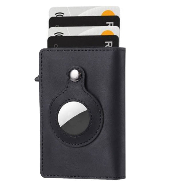 LovelyRLovely LovelyRLovely Multi-functional Anti Thef Leather black LovelyRLovely Multi-functional Anti Theft Air-Tag Wallet