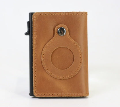 LovelyRLovely LovelyRLovely Multi-functional Anti Thef Leather brown LovelyRLovely Multi-functional Anti Theft Air-Tag Wallet