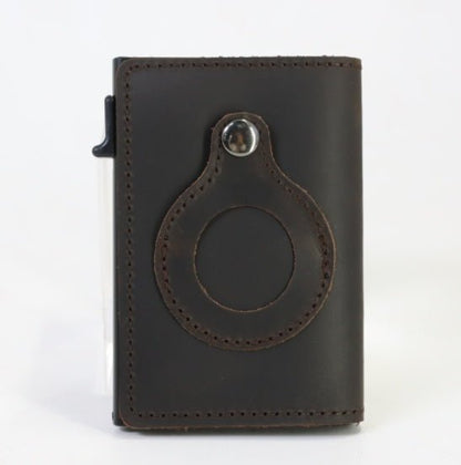 LovelyRLovely LovelyRLovely Multi-functional Anti Thef Leather coffee LovelyRLovely Multi-functional Anti Theft Air-Tag Wallet