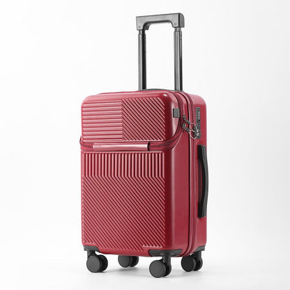 LovelyRLovely LovelyRLovely Multi-functional Front Fas Red / 20 Inches LovelyRLovely Multi-functional Front Fastening Large Capacity Luggage