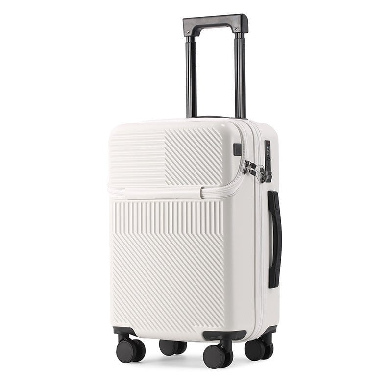 LovelyRLovely LovelyRLovely Multi-functional Front Fas White / 20 Inches LovelyRLovely Multi-functional Front Fastening Large Capacity Luggage