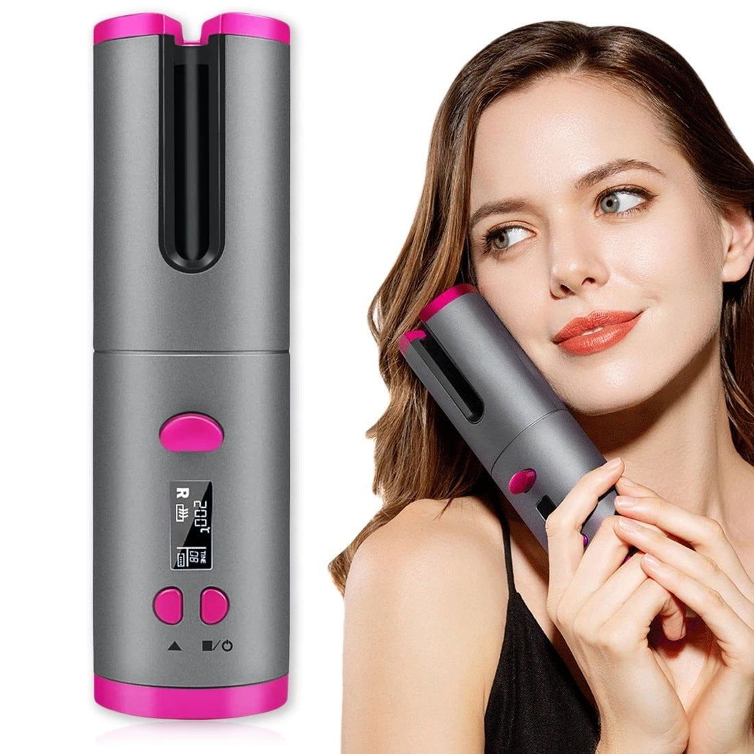 LovelyRLovely LovelyRLovely Multifunctional Automatic Pink USB LovelyRLovely Multifunctional Automatic Wireless Curling Iron