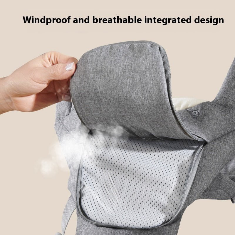 LovelyRLovely LovelyRLovely Multifunctional Lightweigh Gray LovelyRLovely Multifunctional Lightweight Breathable Baby Carrier