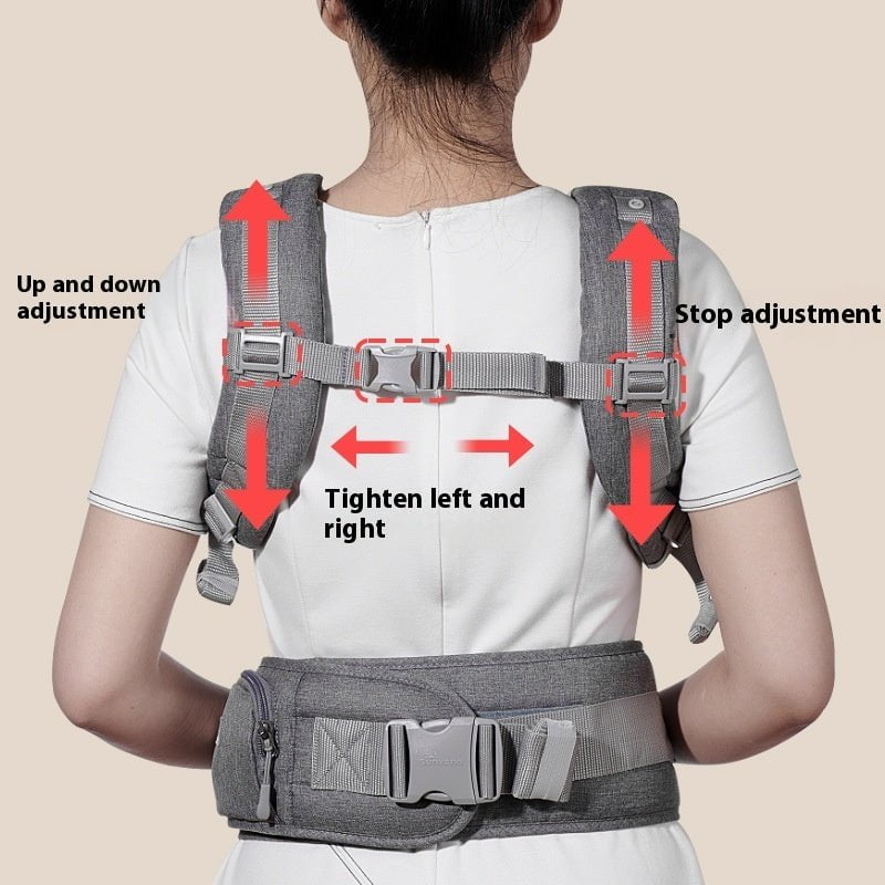 LovelyRLovely LovelyRLovely Multifunctional Lightweigh Gray LovelyRLovely Multifunctional Lightweight Breathable Baby Carrier