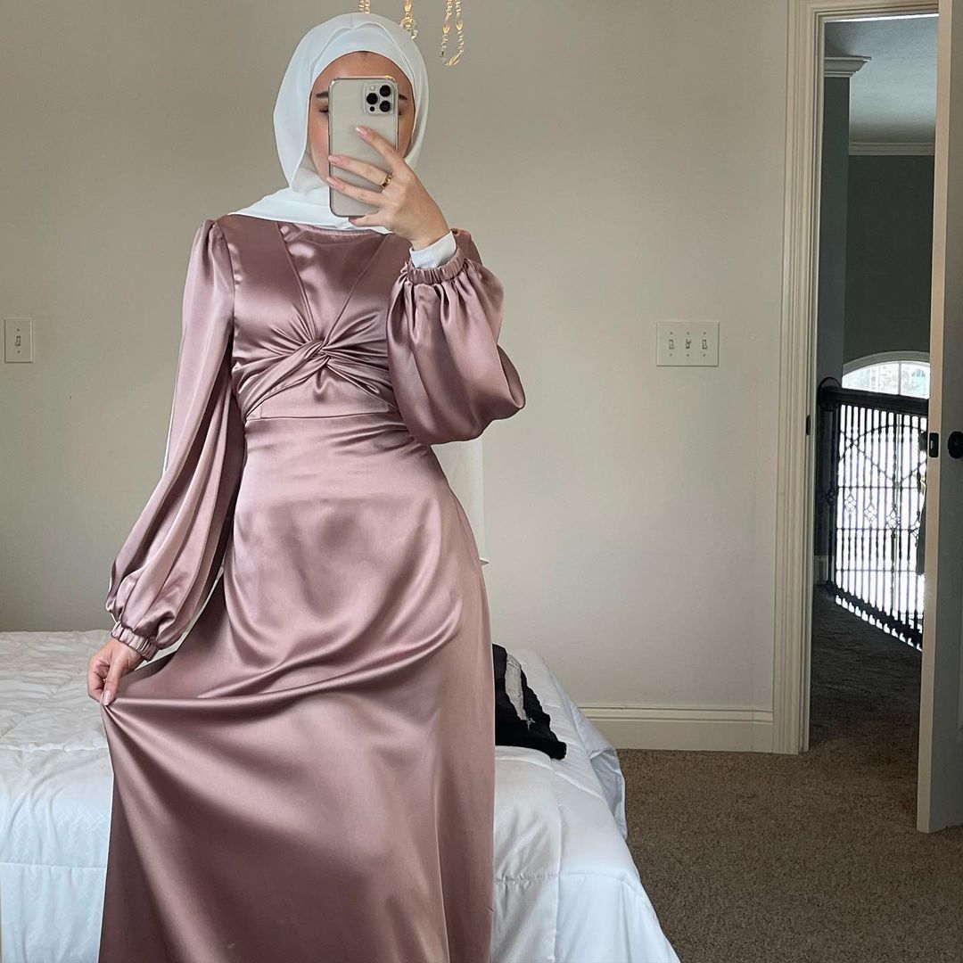 LovelyRLovely LovelyRLovely Muslim Women Hijab Satin D LovelyRLovely Muslim Women Hijab Satin Dress