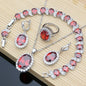 LovelyRLovely LovelyRLovely Mystic Rainbow Fire Zircon Red / 10cm LovelyRLovely Mystic Rainbow Fire Zircon Women's Jewellery Set