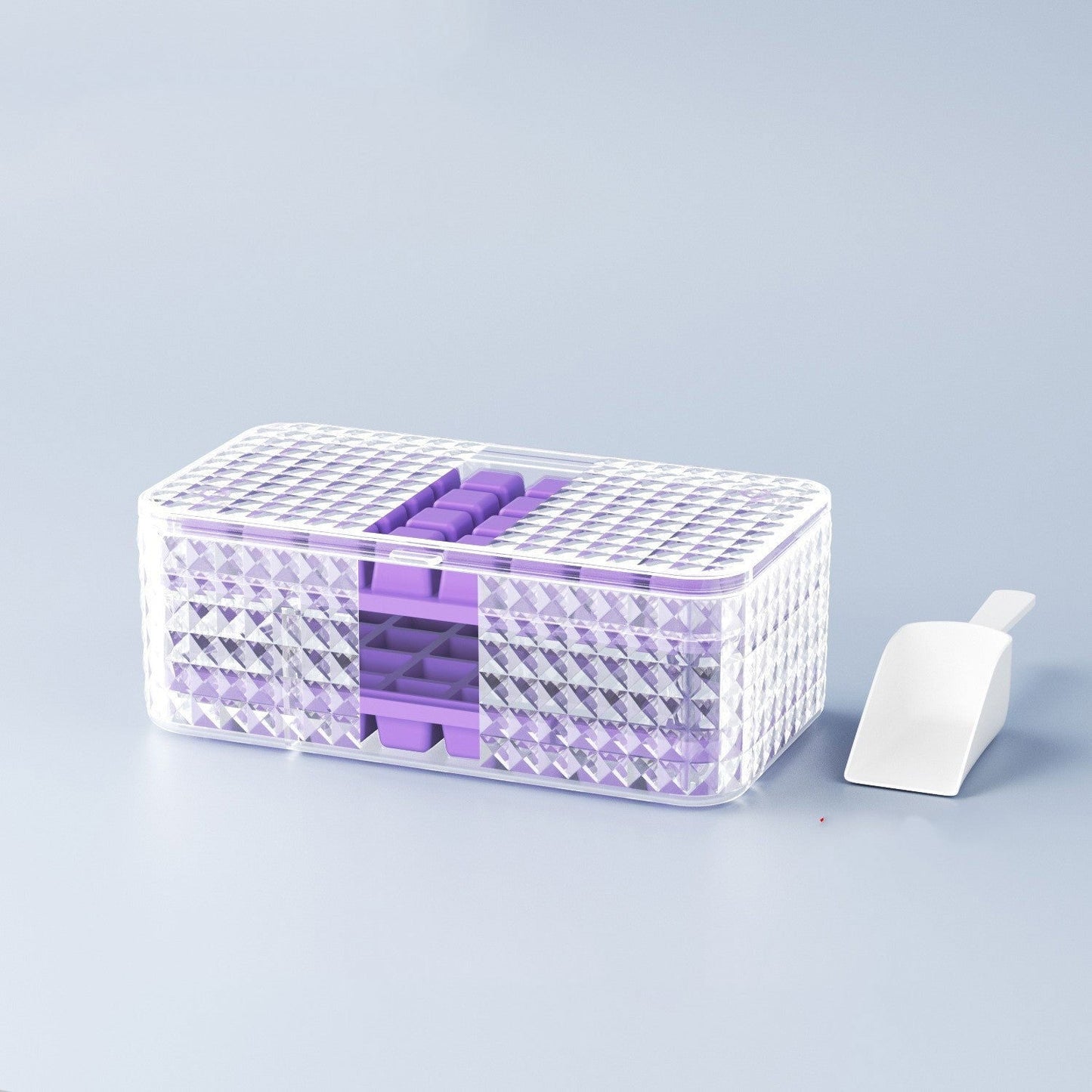 LovelyRLovely LovelyRLovely New Silicone Square Patter Purple / 64grids LovelyRLovely Large New Silicone Square Ice Mold