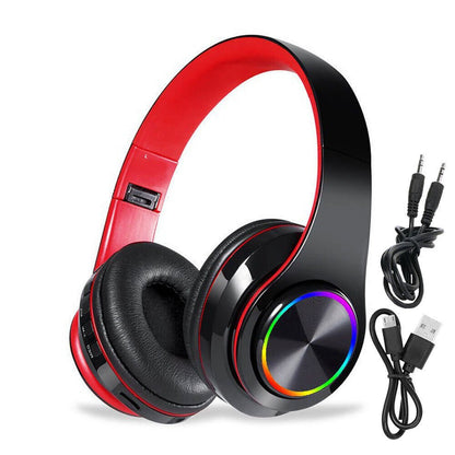 LovelyRLovely LovelyRLovely Noise Canceling Wireless B Black and red LovelyRLovely Noise Canceling Wireless Bluetooth Headphone