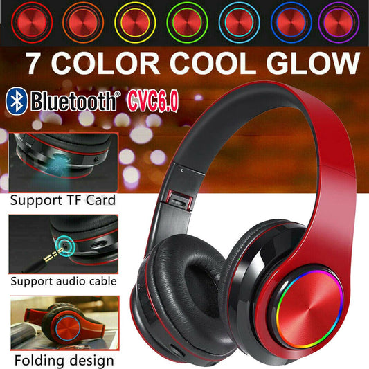 LovelyRLovely LovelyRLovely Noise Canceling Wireless B Red and black LovelyRLovely Noise Canceling Wireless Bluetooth Headphone