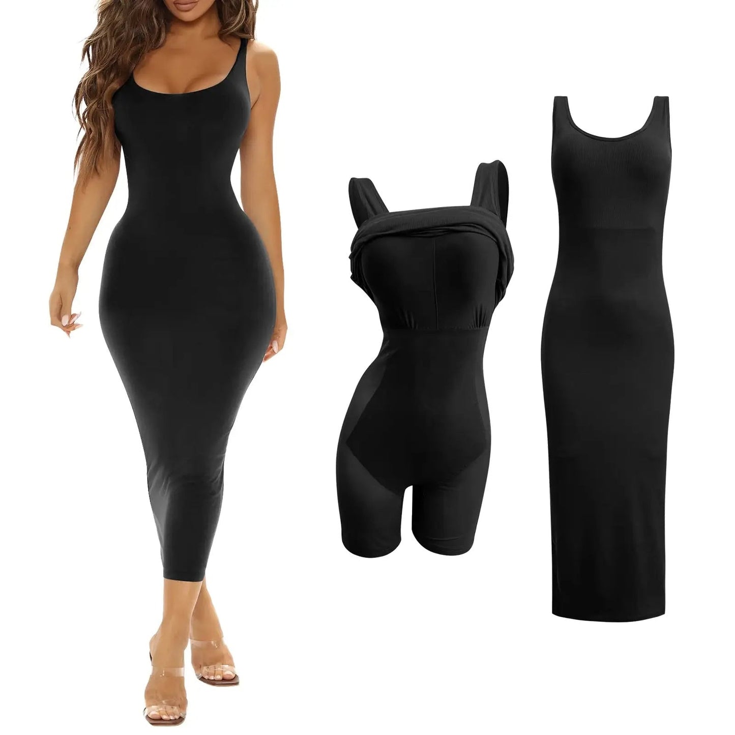 LovelyRLovely LovelyRLovely One-piece 2-in-1 Sling Bod LovelyRLovely One-piece 2-in-1 Sling Body Shaping Dress