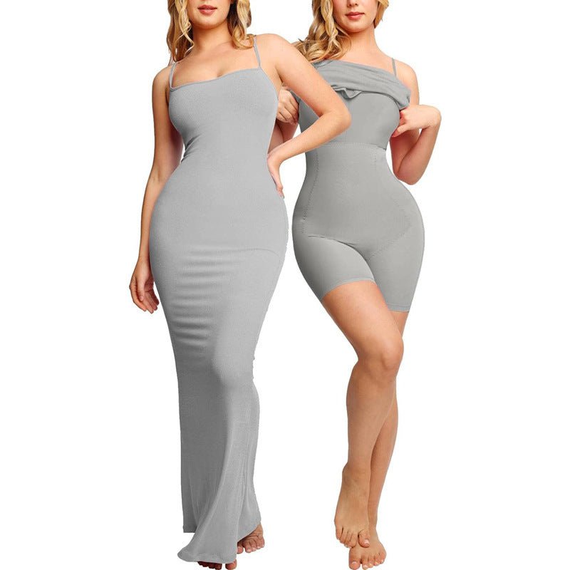 LovelyRLovely LovelyRLovely One-piece 2-in-1 Sling Bod Silver Gray / L LovelyRLovely One-piece 2-in-1 Sling Body Shaping Dress