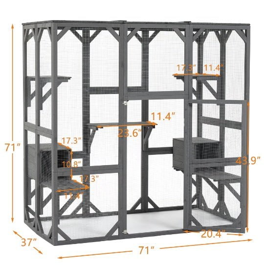 LovelyRLovely LovelyRLovely Outdoor Cat House Wooden C Specifi cations LovelyRLovely Outdoor Cat House Wooden Cage