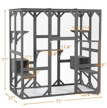 LovelyRLovely LovelyRLovely Outdoor Cat House Wooden C Specifi cations LovelyRLovely Outdoor Cat House Wooden Cage