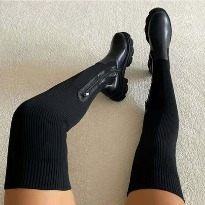 LovelyRLovely LovelyRLovely Over-Knee Black Boots Black / Size36 LovelyRLovely Over-Knee Black Boots