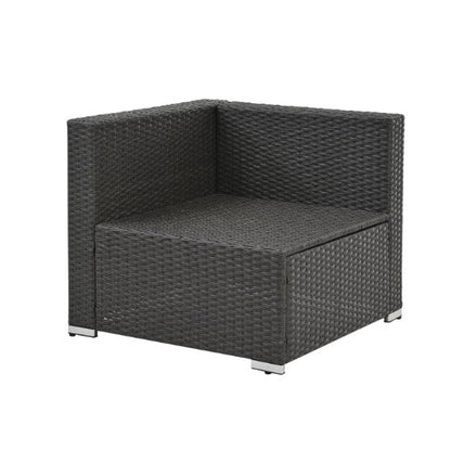 LovelyRLovely LovelyRLovely Patio PE Rattan + Tempered Dark gray LovelyRLovely Patio PE Rattan + Tempered Glass Table