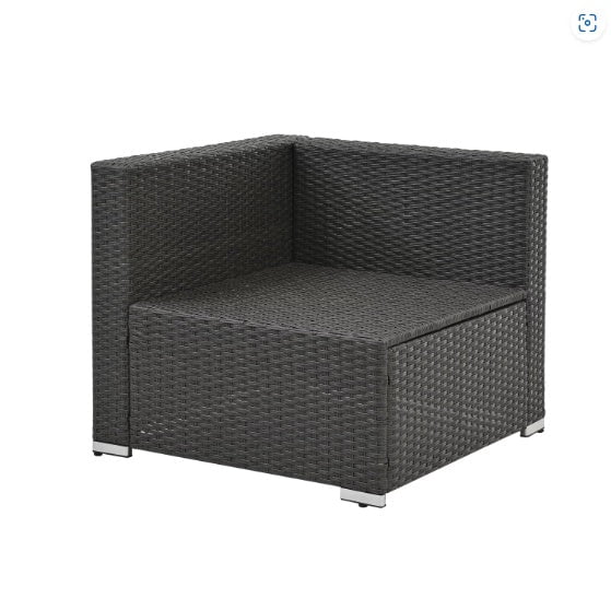 LovelyRLovely LovelyRLovely Patio PE Rattan + Tempered Dark gray LovelyRLovely Patio PE Rattan + Tempered Glass Table