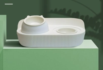 LovelyRLovely LovelyRLovely Pet Ceramic Food Bowl 3white bowls LovelyRLovely Pet Ceramic Food Bowl