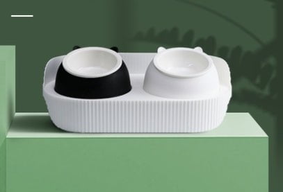 LovelyRLovely LovelyRLovely Pet Ceramic Food Bowl Double white4 bowls LovelyRLovely Pet Ceramic Food Bowl