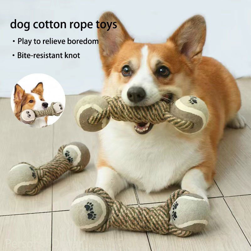 LovelyRLovely LovelyRLovely Pet Dog's Interactive Cott Gray LovelyRLovely Pet Dog's Interactive Cotton Rope Toy