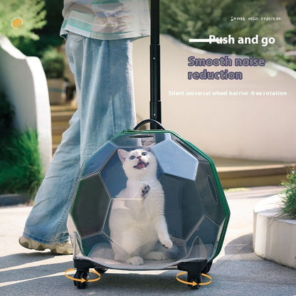 LovelyRLovely LovelyRLovely Pet Portable Trolley Pet Transparent Trolley Case LovelyRLovely Pet Portable Trolley