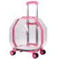 LovelyRLovely LovelyRLovely Pet Trolley Full transparent pink LovelyRLovely Pet Trolley