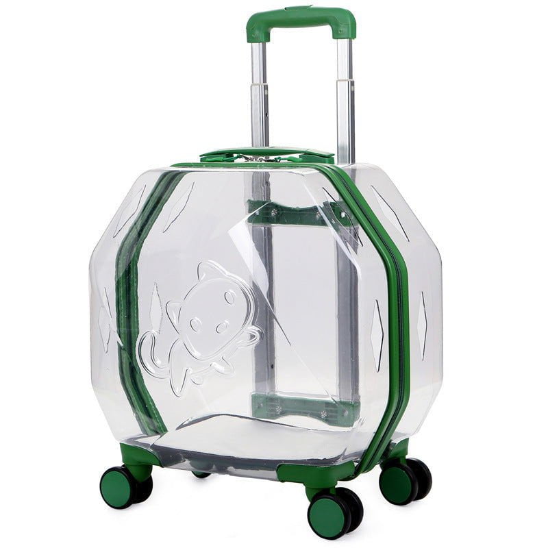 LovelyRLovely LovelyRLovely Pet Trolley Fully transparent green LovelyRLovely Pet Trolley