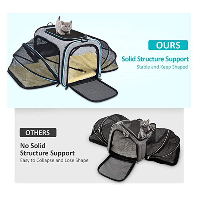 LovelyRLovely LovelyRLovely Pets Carrier Expandable Fo LovelyRLovely Pets Carrier Expandable Folding Soft Travel Bag