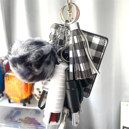 LovelyRLovely LovelyRLovely Plaid Key Chain Suit Set LovelyRLovely Plaid Key Chain Suit