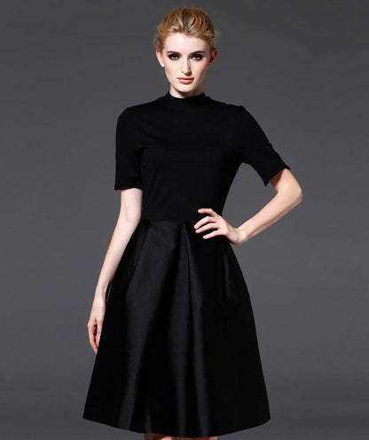 LovelyRLovely LovelyRLovely Pleated Skirt Black Dress LovelyRLovely Pleated Skirt Black Dress