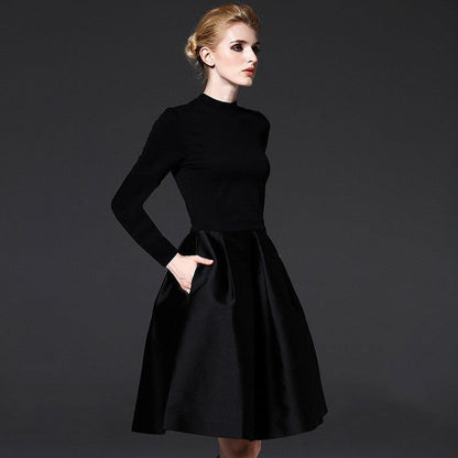 LovelyRLovely LovelyRLovely Pleated Skirt Black Dress LovelyRLovely Pleated Skirt Black Dress