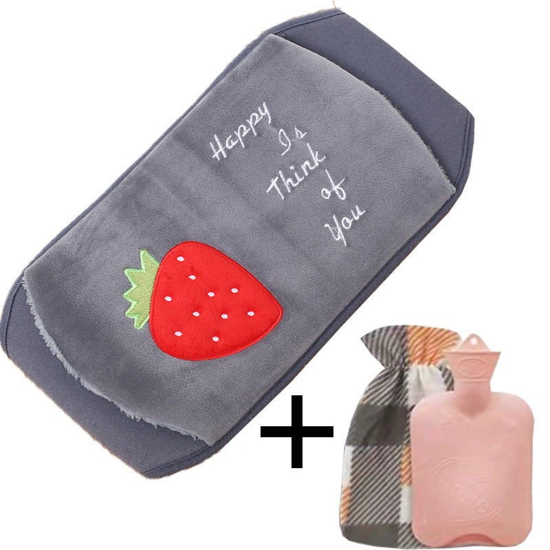 LovelyRLovely LovelyRLovely Plush Waist Cover Winter B Grey Strawberry LovelyRLovely Plush Waist Cover Winter Belly Warmer