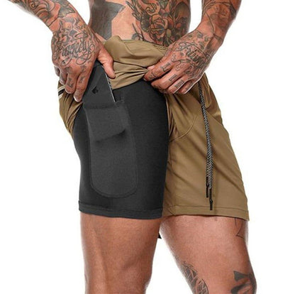 LovelyRLovely LovelyRLovely Pocket Compression Shorts Khaki / L LovelyRLovely Pocket Compression Shorts