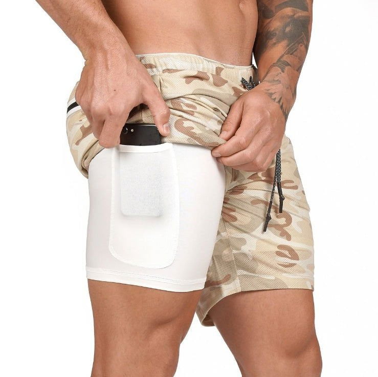 LovelyRLovely LovelyRLovely Pocket Compression Shorts White camouflage / L LovelyRLovely Pocket Compression Shorts