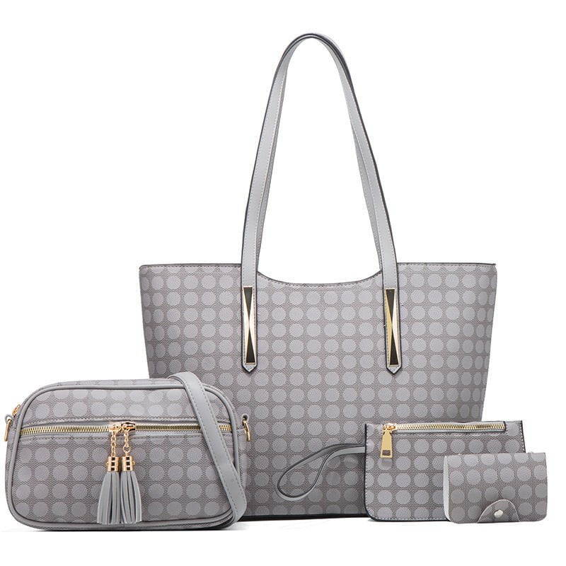 LovelyRLovely LovelyRLovely Polka Dot Four-piece Bag S Dark Grey LovelyRLovely Polka Dot Four-piece Bag Set